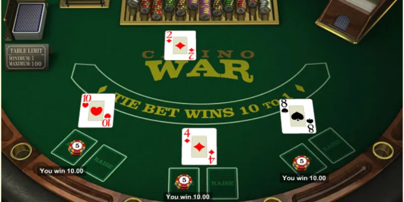 Top bí quyết chơi Casino War thắng lớn