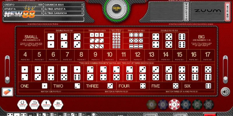 Các hình thức đặt cược và tỷ lệ ăn tiền trong Sicbo